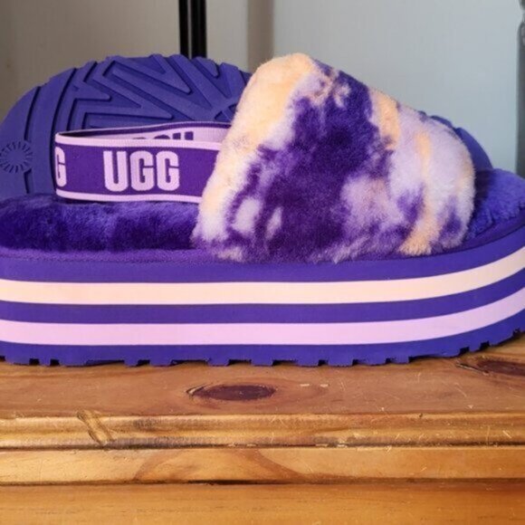 UGG Disco Marble Platform Slide Slippers Women's Size 11 - Picture 6 of 10